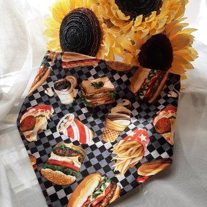 Burger and Fries dog bandana